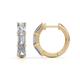 1 - Adele 1.80 ctw Emerald Shape Natural Diamond (5.00 x 3.00 mm) Women Huggie Earrings 