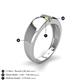 5 - Ethan 3.00 mm Round Black Diamond and Citrine 2 Stone Men Wedding Ring 