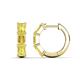 1 - Adele 1.80 ctw Emerald Shape Yellow Sapphire (5.00 x 3.00 mm) Women Huggie Earrings 