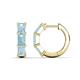 1 - Adele 1.50 ctw Emerald Shape Aquamarine (5.00 x 3.00 mm) Women Huggie Earrings 