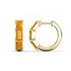 1 - Adele 1.68 ctw Emerald Shape Citrine (5.00 x 3.00 mm) Women Huggie Earrings 