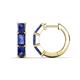 1 - Adele 1.50 ctw Emerald Shape Iolite (5.00 x 3.00 mm) Women Huggie Earrings 