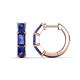 1 - Adele 1.50 ctw Emerald Shape Iolite (5.00 x 3.00 mm) Women Huggie Earrings 
