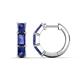 1 - Adele 1.50 ctw Emerald Shape Iolite (5.00 x 3.00 mm) Women Huggie Earrings 