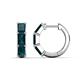 1 - Adele 2.22 ctw Emerald Shape London Blue Topaz (5.00 x 3.00 mm) Women Huggie Earrings 