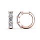 1 - Adele 1.50 ctw Emerald Shape Moissanite (5.00 x 3.00 mm) Women Huggie Earrings 