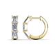 1 - Adele 1.50 ctw Emerald Shape Moissanite (5.00 x 3.00 mm) Women Huggie Earrings 