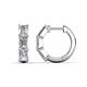 1 - Adele 1.50 ctw Emerald Shape Moissanite (5.00 x 3.00 mm) Women Huggie Earrings 