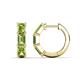 1 - Adele 2.10 ctw Emerald Shape Peridot (5.00 x 3.00 mm) Women Huggie Earrings 