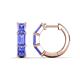1 - Adele 1.62 ctw Emerald Shape Tanzanite (5.00 x 3.00 mm) Women Huggie Earrings 