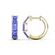 1 - Adele 1.62 ctw Emerald Shape Tanzanite (5.00 x 3.00 mm) Women Huggie Earrings 