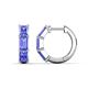 1 - Adele 1.62 ctw Emerald Shape Tanzanite (5.00 x 3.00 mm) Women Huggie Earrings 