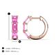 5 - Adele 1.80 ctw Emerald Shape Pink Sapphire (5.00 x 3.00 mm) Women Huggie Earrings 