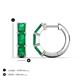 5 - Adele 1.50 ctw Emerald Shape Emerald (5.00 x 3.00 mm) Women Huggie Earrings 