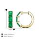 5 - Adele 1.50 ctw Emerald Shape Emerald (5.00 x 3.00 mm) Women Huggie Earrings 