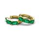 6 - Adele 1.50 ctw Emerald Shape Emerald (5.00 x 3.00 mm) Women Huggie Earrings 