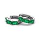 6 - Adele 1.50 ctw Emerald Shape Emerald (5.00 x 3.00 mm) Women Huggie Earrings 