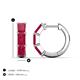 5 - Adele 1.80 ctw Emerald Shape Ruby (5.00 x 3.00 mm) Women Huggie Earrings 