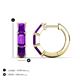 5 - Adele 1.62 ctw Emerald Shape Amethyst (5.00 x 3.00 mm) Women Huggie Earrings 