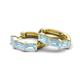 6 - Adele 1.50 ctw Emerald Shape Aquamarine (5.00 x 3.00 mm) Women Huggie Earrings 