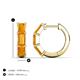 5 - Adele 1.68 ctw Emerald Shape Citrine (5.00 x 3.00 mm) Women Huggie Earrings 