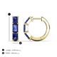 5 - Adele 1.50 ctw Emerald Shape Iolite (5.00 x 3.00 mm) Women Huggie Earrings 