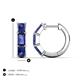 5 - Adele 1.50 ctw Emerald Shape Iolite (5.00 x 3.00 mm) Women Huggie Earrings 