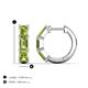 5 - Adele 2.10 ctw Emerald Shape Peridot (5.00 x 3.00 mm) Women Huggie Earrings 