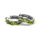6 - Adele 2.10 ctw Emerald Shape Peridot (5.00 x 3.00 mm) Women Huggie Earrings 