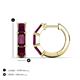 5 - Adele 2.40 ctw Emerald Shape Rhodolite Garnet (5.00 x 3.00 mm) Women Huggie Earrings 