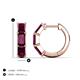 5 - Adele 2.40 ctw Emerald Shape Rhodolite Garnet (5.00 x 3.00 mm) Women Huggie Earrings 