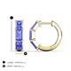 5 - Adele 1.62 ctw Emerald Shape Tanzanite (5.00 x 3.00 mm) Women Huggie Earrings 