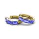 6 - Adele 1.62 ctw Emerald Shape Tanzanite (5.00 x 3.00 mm) Women Huggie Earrings 