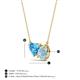 3 - Zuri 1.60 ctw Heart Shape Blue Topaz with Pear Shape Aquamarine Toi Et Moi Women Pendant Necklace 