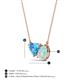 3 - Zuri 1.35 ctw Heart Shape Blue Topaz with Pear Shape Opal Toi Et Moi Women Pendant Necklace 