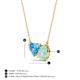 3 - Zuri 1.35 ctw Heart Shape Blue Topaz with Pear Shape Opal Toi Et Moi Women Pendant Necklace 