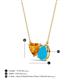 3 - Zuri 1.03 ctw Heart Shape Citrine with Pear Shape Turquoise Toi Et Moi Women Pendant Necklace 