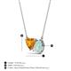 3 - Zuri 1.03 ctw Heart Shape Citrine with Pear Shape Opal Toi Et Moi Women Pendant Necklace 
