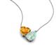 4 - Zuri 1.03 ctw Heart Shape Citrine with Pear Shape Opal Toi Et Moi Women Pendant Necklace 