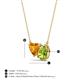 3 - Zuri 1.48 ctw Heart Shape Citrine with Pear Shape Peridot Toi Et Moi Women Pendant Necklace 
