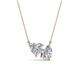1 - Zuri 1.45 ctw Heart Shape Moissanite with Pear Shape IGI Cert. Lab Grown Diamond Women Pendant Necklace 