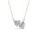 1 - Zuri 1.45 ctw Heart Shape Moissanite with Pear Shape IGI Cert. Lab Grown Diamond Women Pendant Necklace 