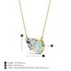 3 - Zuri 1.05 ctw Heart Shape Moissanite with Pear Shape Opal Toi Et Moi Women Pendant Necklace 