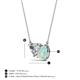 3 - Zuri 1.05 ctw Heart Shape Moissanite with Pear Shape Opal Toi Et Moi Women Pendant Necklace 