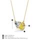 3 - Zuri 1.60 ctw Heart Shape Moissanite with Pear Shape Created Yellow Sapphire Toi Et Moi Women Pendant Necklace 