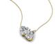 4 - Zuri 1.45 ctw Heart Shape Moissanite with Pear Shape IGI Cert. Lab Grown Diamond Women Pendant Necklace 