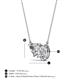 3 - Zuri 1.55 ctw Heart with Pear Shape Moissanite Toi Et Moi Women Pendant Necklace 