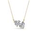 1 - Zuri 1.55 ctw Heart with Pear Shape Moissanite Toi Et Moi Women Pendant Necklace 