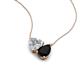 4 - Zuri 1.40 ctw Heart Shape Moissanite with Pear Shape Black Onyx Toi Et Moi Women Pendant Necklace 