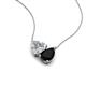 4 - Zuri 1.40 ctw Heart Shape Moissanite with Pear Shape Black Onyx Toi Et Moi Women Pendant Necklace 